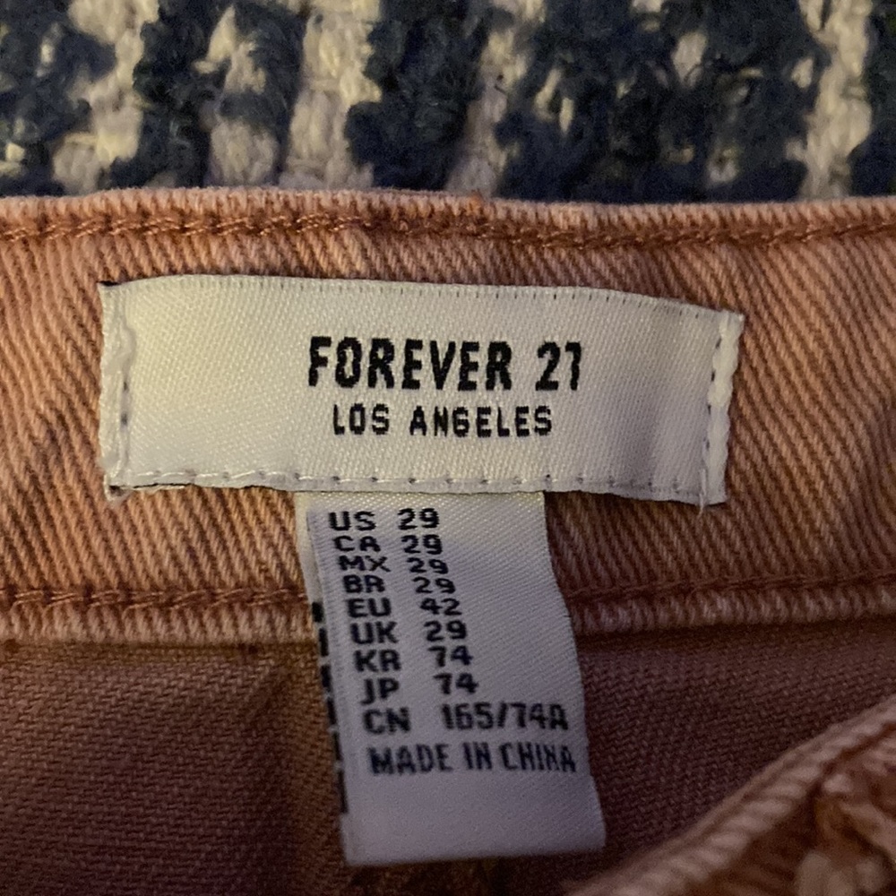 Pink Forever 21 Ripped Shorts - Picture 2 of 3